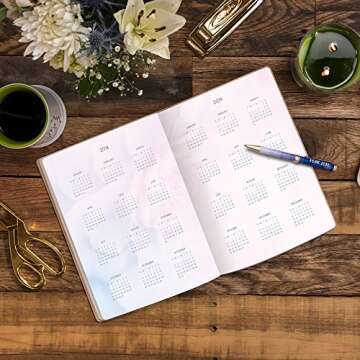 Orange Circle Studio 2019 Leatheresque Monthly Planner, August 2018 - December 2019, Charcoal