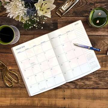 Orange Circle Studio 2019 Leatheresque Monthly Planner, August 2018 - December 2019, Charcoal