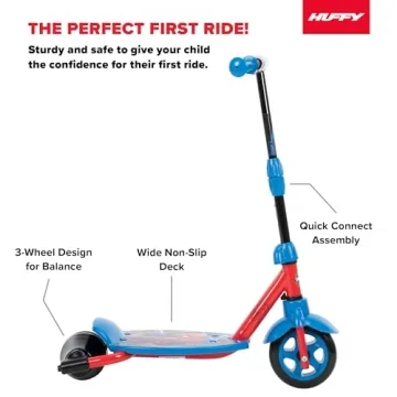 Huffy Spider-Man 3-2-Grow Convertible Scooter, Blue