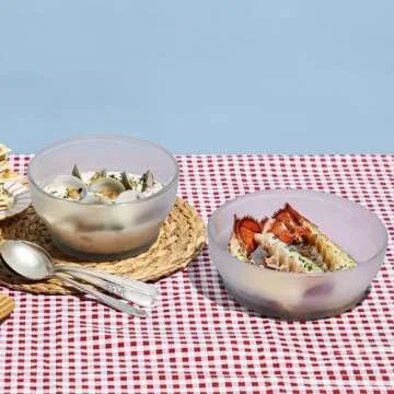Anyday Cookware Microwave Dish Starter Set, Includes 2 Microwave-Safe Large Glass Storage Containers...