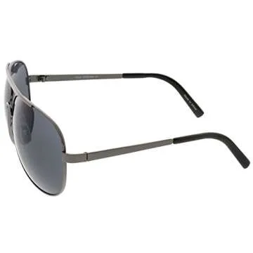 zeroUV Oversized Aviator Sunglasses UV400 Protected 80s Style