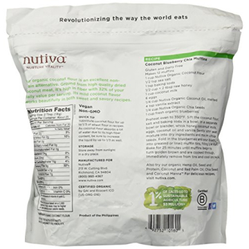 Nutiva Organic Coconut Flour 1 lb - Gluten-Free Baking Essential