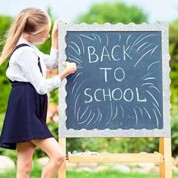 Spakon 55.8 Feet Bulletin Board Border Glitter Scalloped Borders Decorative Bulletin Board Trim Poster Decoration Strips(Glitter Silver)