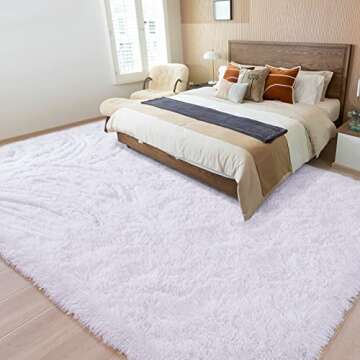 Merelax Soft Modern Indoor Large Shaggy Rug for Livingroom Bedroom Dorm Kids Room Home Decorative, N...