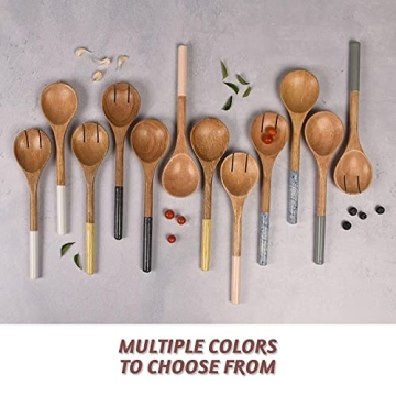 Folkulture Wooden Salad Servers for Elegant Dining