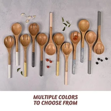 Folkulture Wooden Salad Servers for Elegant Dining