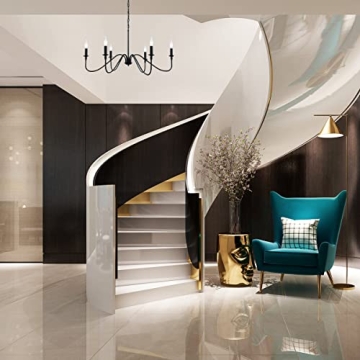 Chic Black Chandelier for Dining Room Lighting