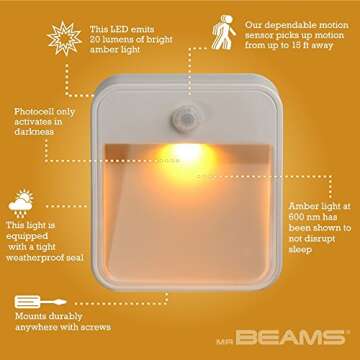 Beams MB720A Amber LED Wireless Nightlight 3-Pack