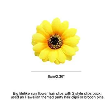 Lawie 16 Pack Yellow Sunflower Hair Clips for Every Occasion