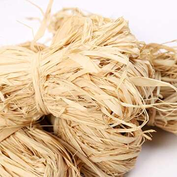 KINGLAKE Natural Raffia Ribbon Paper Christmas Raffia for Florist Bouquets Decoration Crafts Raffia ...
