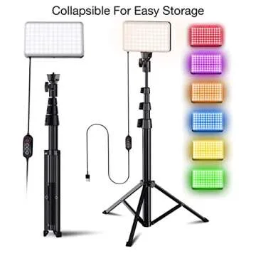 Fugetek 52" RGB LED Photography Video Light - Adjustable Color Modes & Tripod