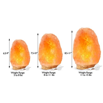 LEVOIT Kana Himalayan Salt Lamp, Pink Rock Large Crystal Natural Himilian Gift Night Light (ETL Certified) Touch Dimmer, 2 Extra Bulbs, Rubber Wood Base
