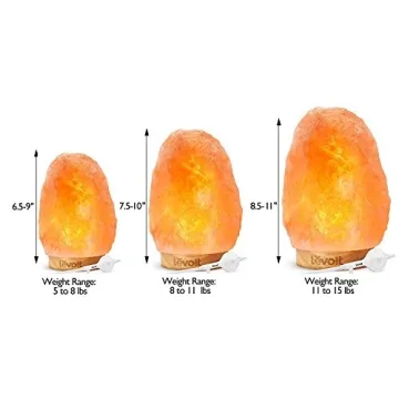 LEVOIT Kana Himalayan Salt Lamp, Pink Rock Large Crystal Natural Himilian Gift Night Light (ETL Certified) Touch Dimmer, 2 Extra Bulbs, Rubber Wood Base