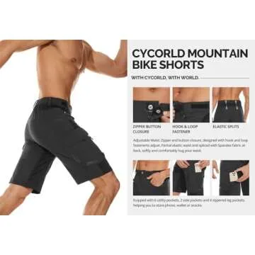 Cycorld Men's Mountain Bike Shorts - Comfortable Outdoor Gear