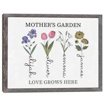 Personalized Birth Month Flower Gifts for Mom