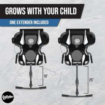 EzyRoller New Drifter Pro-X Ride on Toy for Kids or Adults, Ages 10 and Older Up to 200 lbs. - Black, (EZDPRO1XBL)