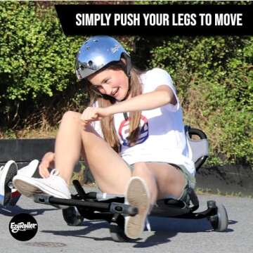 EzyRoller New Drifter Pro-X Ride on Toy for Kids or Adults, Ages 10 and Older Up to 200 lbs. - Black, (EZDPRO1XBL)