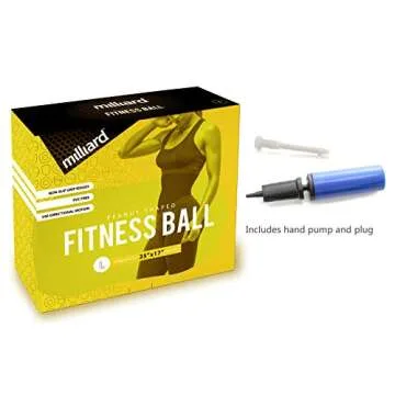 Milliard Peanut Ball Physio Roll for Exercise, Therapy, Labor, Birthing and Dog Training…