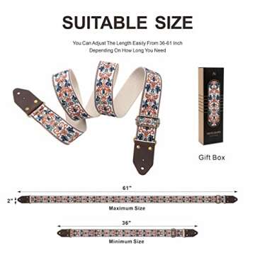 Nefelibata Jacquard Guitar Strap - Comfort and Style Combined