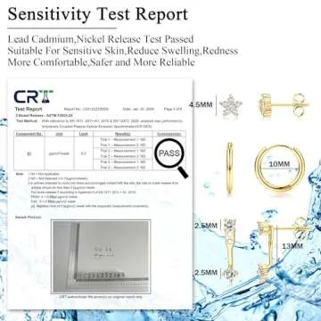 Jstyle 14K Gold Earrings for Women S925 Sterling Silver Earrings for Multiple Piercings Cartilage Stud Hoop Dainty Earrings Set- Flower Studs Style