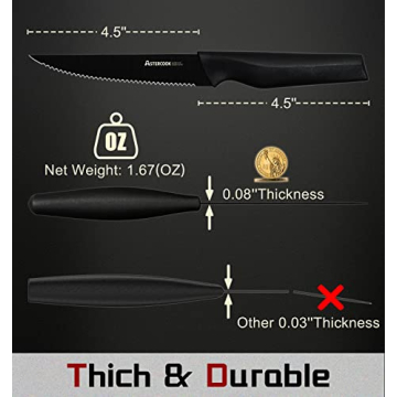 Astercook Steak Knives - High Carbon Stainless Steel Set