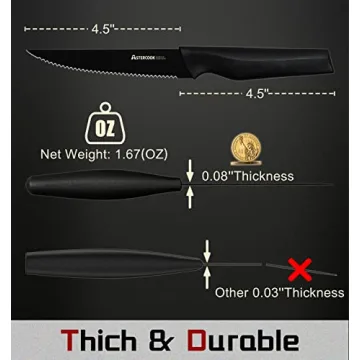 Astercook Steak Knives - High Carbon Stainless Steel Set