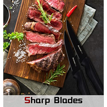 Astercook Steak Knives - High Carbon Stainless Steel Set