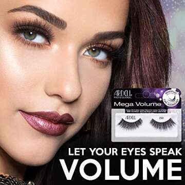 Ardell Mega Volume Lash 250 Multi-Layered False Lashes with Curl Technology, 4 pairs