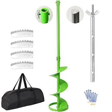 Cyleodo Ice Auger for Ice Fishing, Burrowing, Dual-Purpose Suitable for Gas Powered Post Hole Digger...