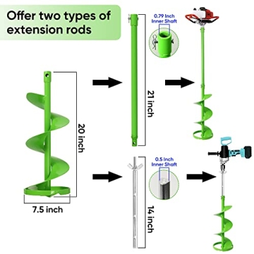 Cyleodo Ice Auger - Dual-Purpose for Fishing and Drilling