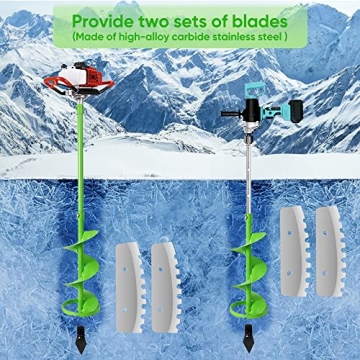Cyleodo Ice Auger - Dual-Purpose for Fishing and Drilling