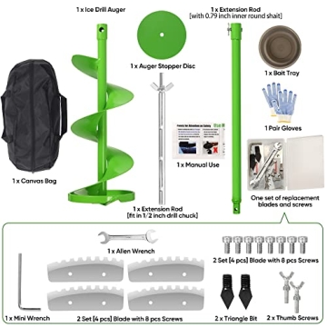 Cyleodo Ice Auger - Dual-Purpose for Fishing and Drilling