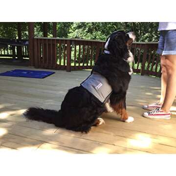 CoolerDog Dog Cooling Vest and Cooling Collar - Ice Vest for Dogs Large (27" to 34" Girth)