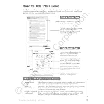 Evan-Moor Daily Phonics Workbook for Grade 3 Essential Resource