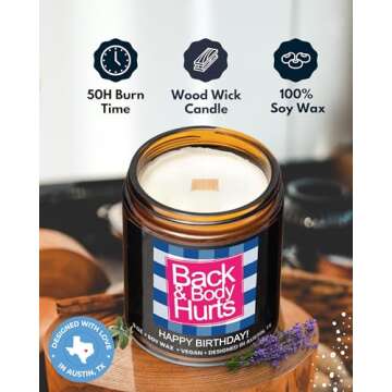 Funny Happy Birthday Candle, Birthday Gifts for Women, Happy Birthday Gifts for Women & Men, Birthda...