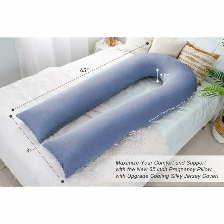 Meiz Cooling U Shaped Pregnancy Pillow for Comfort