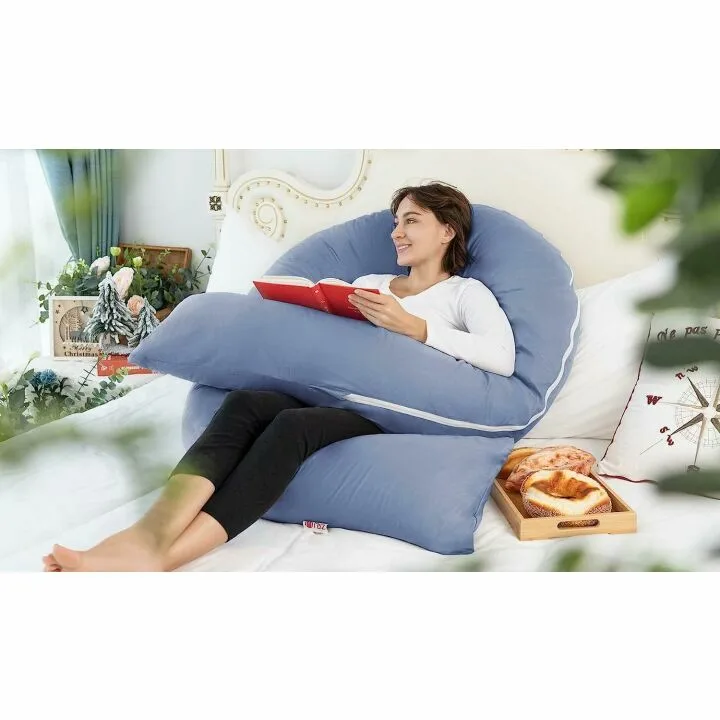 Meiz Cooling U Shaped Pregnancy Pillow for Comfort