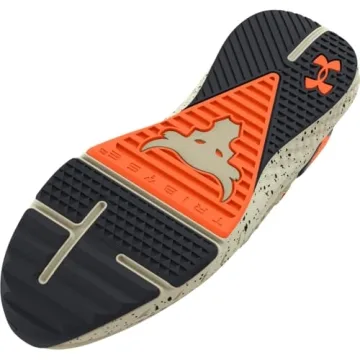 Under Armour Men's Project Rock Blood Sweat Respect 4, (200) Silt/Black/Team Orange, 8, US