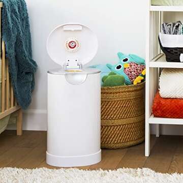 Munchkin® PAIL™ Diaper Pail Baby Registry Starter Set, Powered by Arm & Hammer, Includes 6 Snap, Seal and Toss™ Bags, 1 Starter Refill Ring, and 1 PUCK™ Baking Soda Cartridge