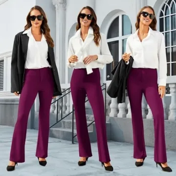 DLOODA Women's Bootcut Dress Pants for Office or Casual Wear