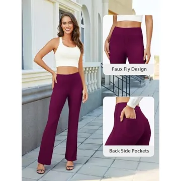 DLOODA Women's Bootcut Dress Pants for Office or Casual Wear