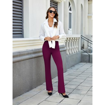DLOODA Women's Bootcut Dress Pants for Office or Casual Wear