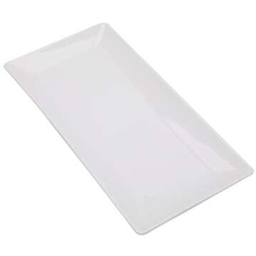 Foraineam 4 Pack Porcelain Serving Platters 10-1/4 x 5 inch Rectangular Serving Trays, Dessert, Appe...