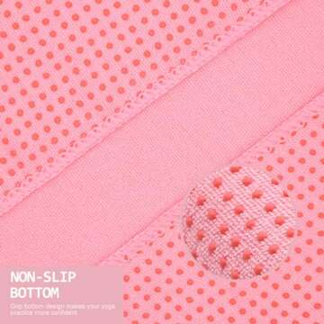 Eunzel Yoga Towel,Hot Yoga Mat Towel with Grip Dots Sweat Absorbent Non-Slip for Hot Yoga, Pilates a...