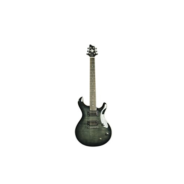 IYV 6 String IP-350 TBK PRS Solid-Body Electric Guitar, Trans Black