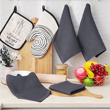 Waffle Weave Dish Cloths - Ultra Soft Kitchen Towels
