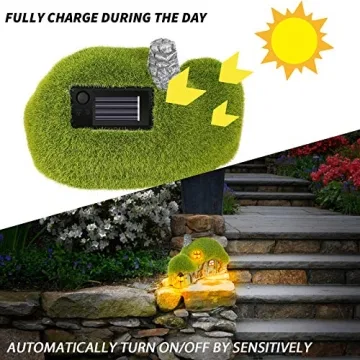 Charming Solar Garden House Statue for Home Decoration