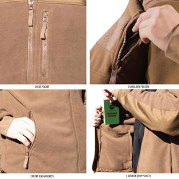 Rothco Tactical Fleece Jacket - Warm & Multifunctional Outerwear