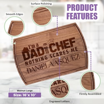 Tayfus Personalized Wooden Cutting Boards for Men