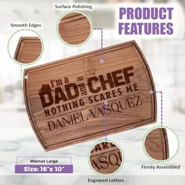 Tayfus Personalized Wooden Cutting Boards for Men